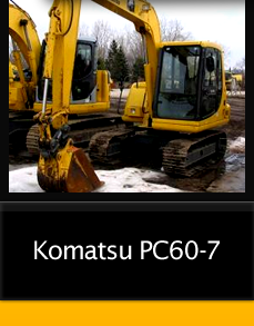 Excavator rental, Komatsu PC60-7